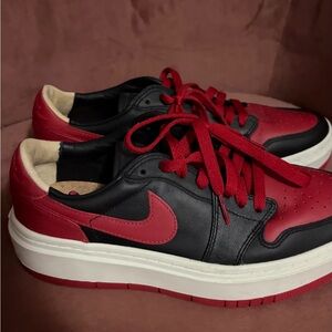 Black & Red Low-Top Sneakers